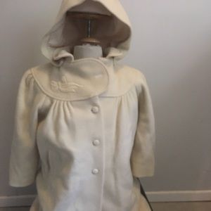 Girls vintage Bambi wool coat w hood Made in Italy